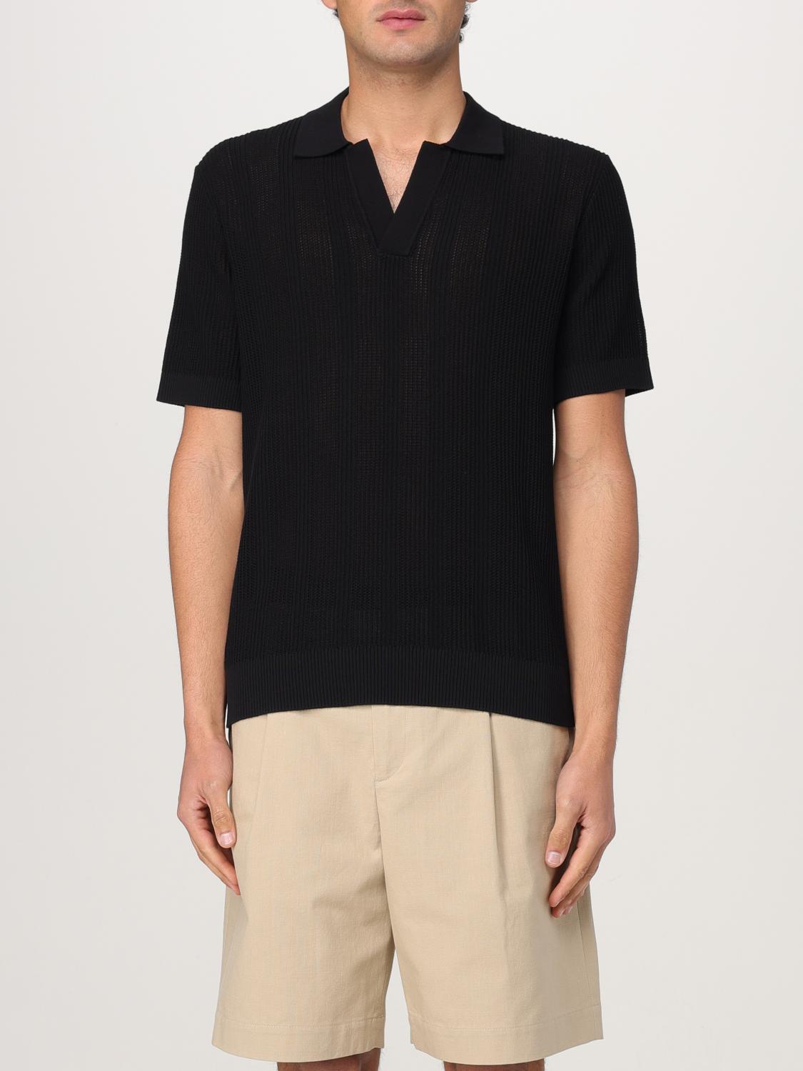 Shop Paolo Pecora Polo Shirt Men Color Black