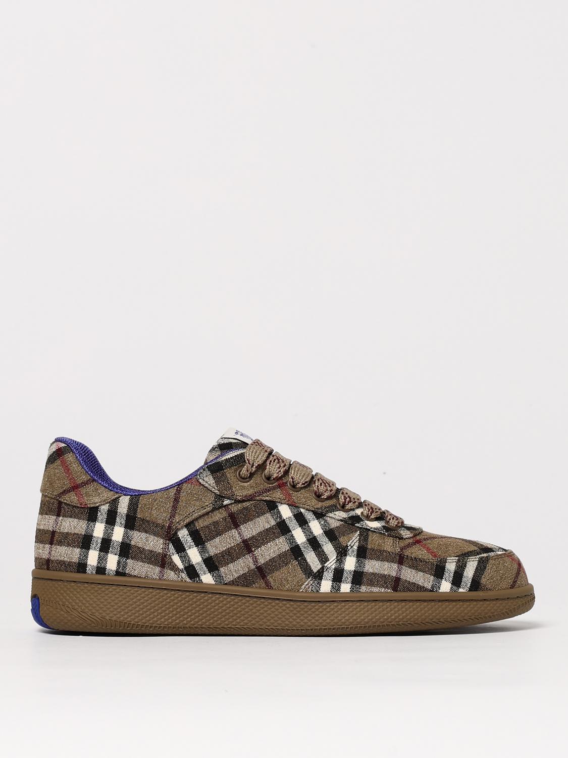 Shop Burberry Sneakers Men Color Brown