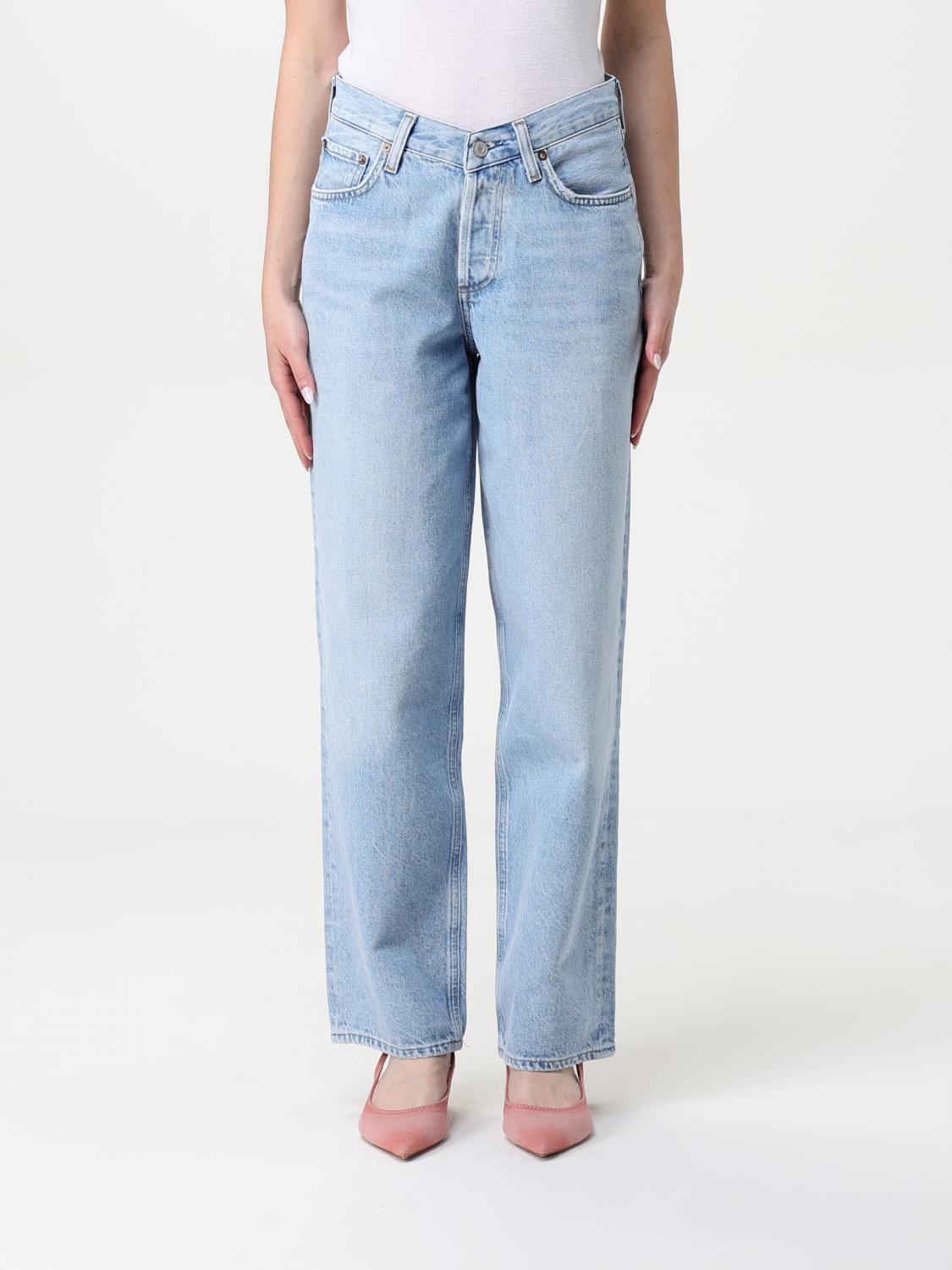 Agolde Jeans Woman Color Blue In Blue