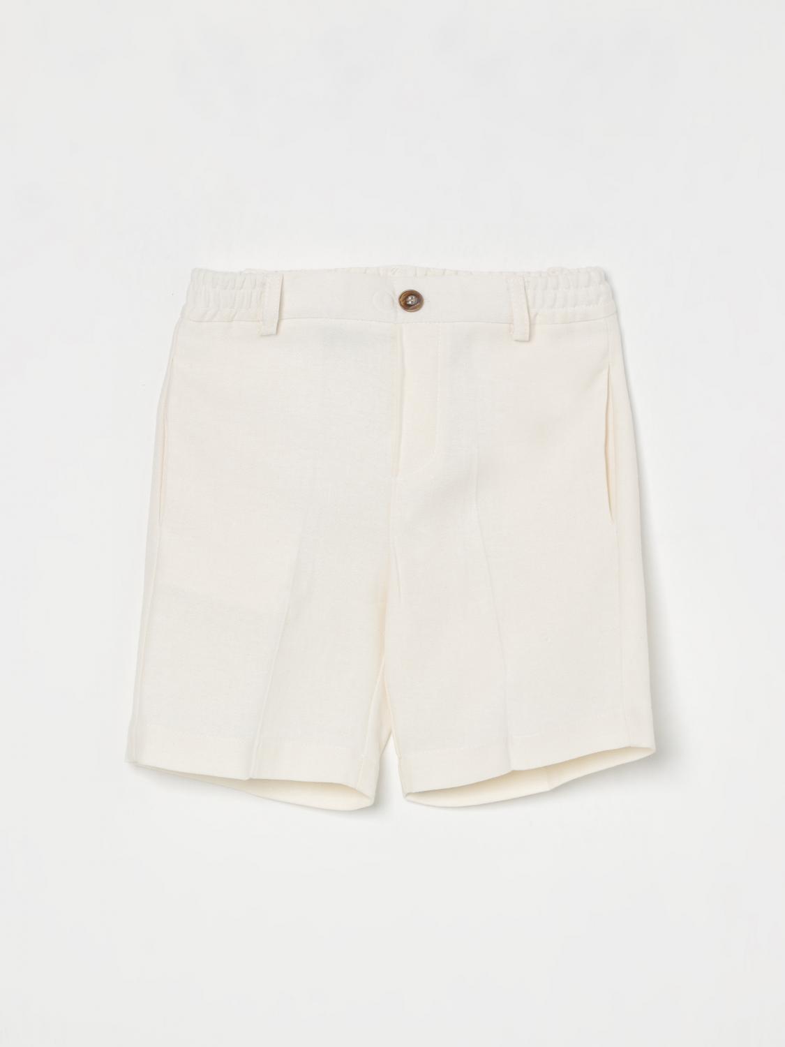 Manuel Ritz Shorts Kids Color Ecru In Ecru