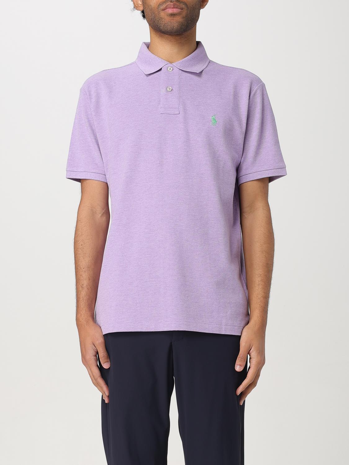 Polo Ralph Lauren Polo Shirt Men Color Violet In Violet