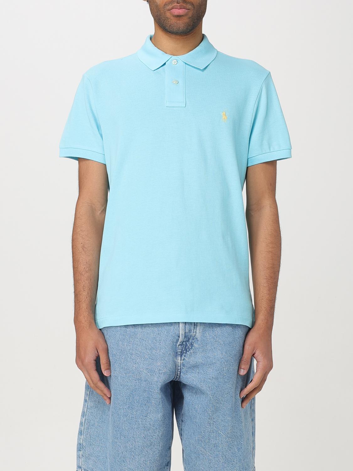 Polo Ralph Lauren Polo Shirt Men Color Indigo In Indigo