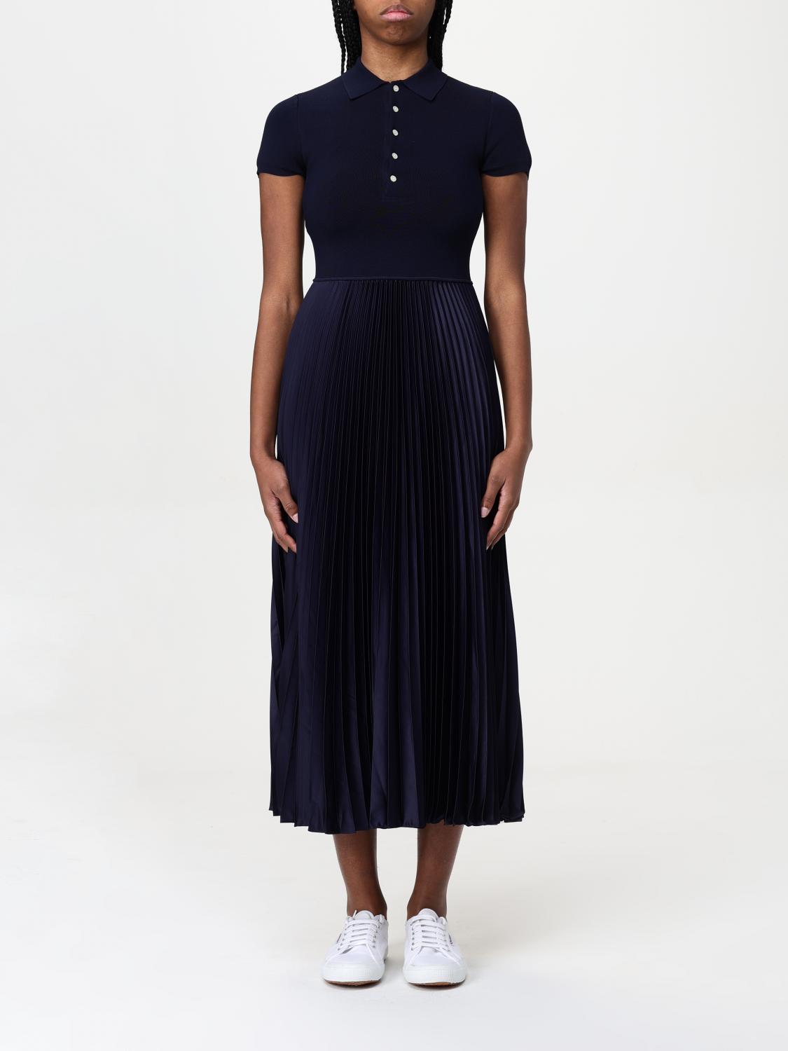 Polo Ralph Lauren Dress Woman Color Blue In Blue