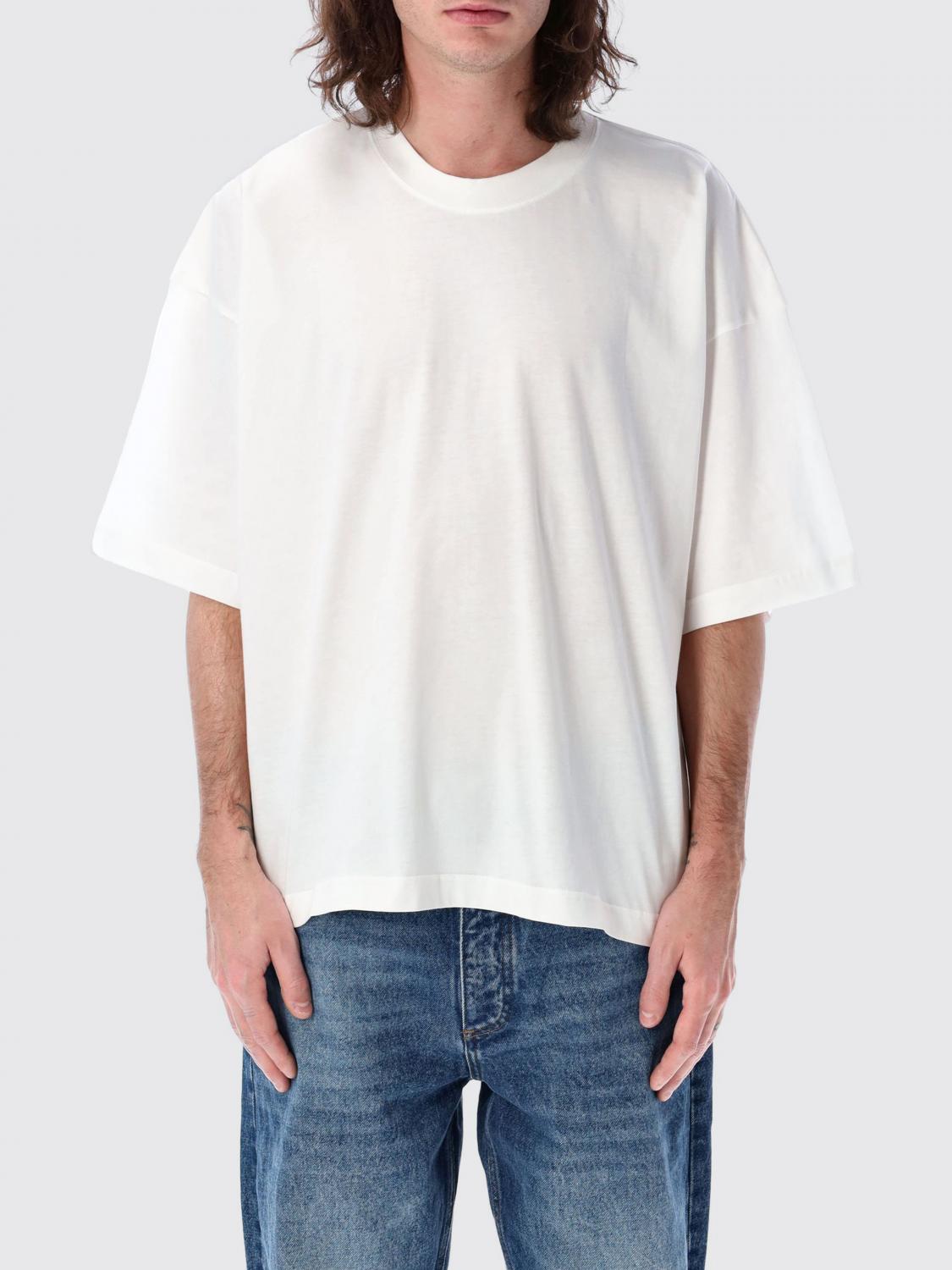 Studio Nicholson Jersey - Branded Easy Fit Ss T-shirt White Relaxed Fit T-shirt - Piu In Weiss