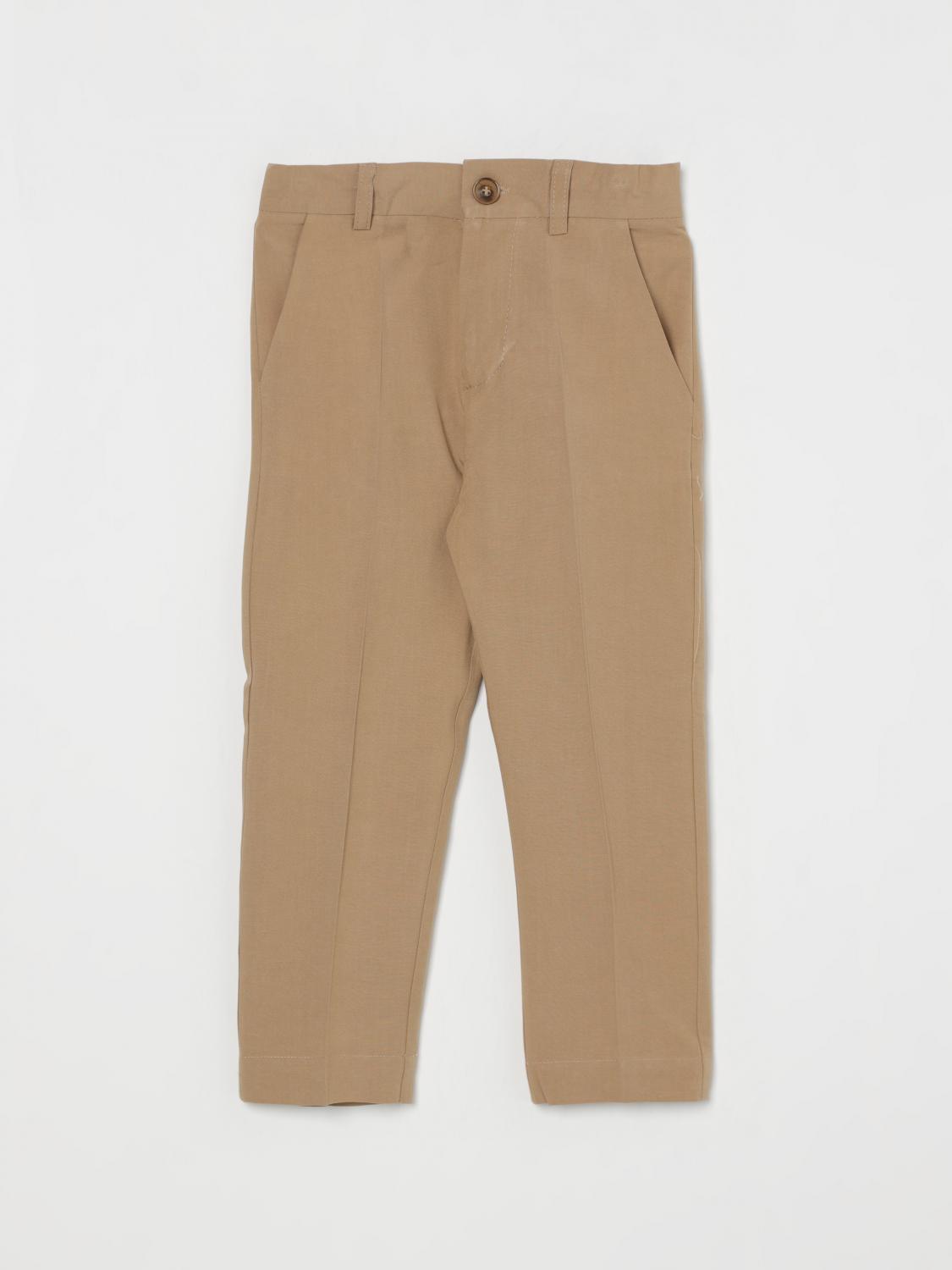 Manuel Ritz Pants Kids Color Camel In Camel