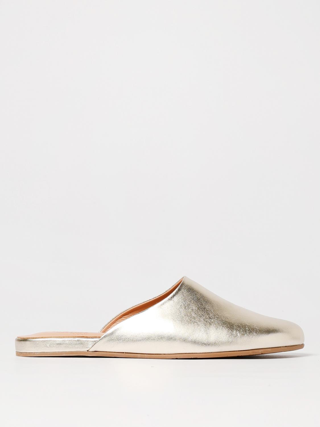 Ancient Greek Sandal Flat Shoes Woman Color Gold In Gold