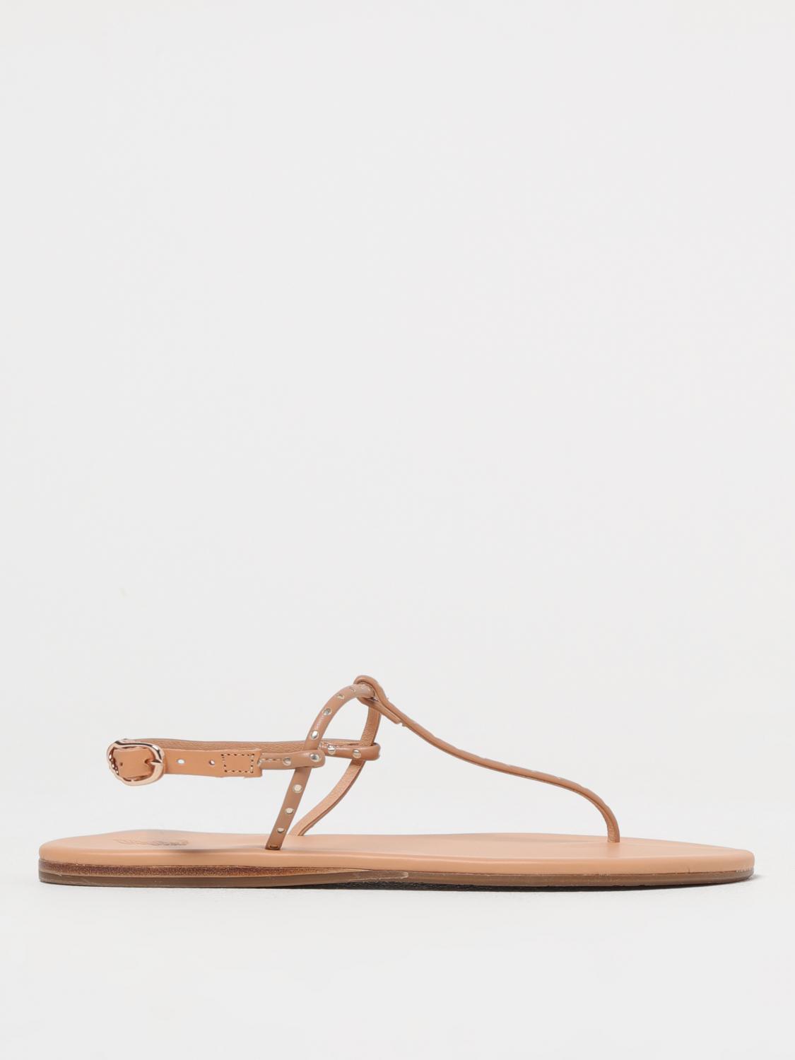 Ancient Greek Sandal Flat Sandals Woman Color Beige In Beige
