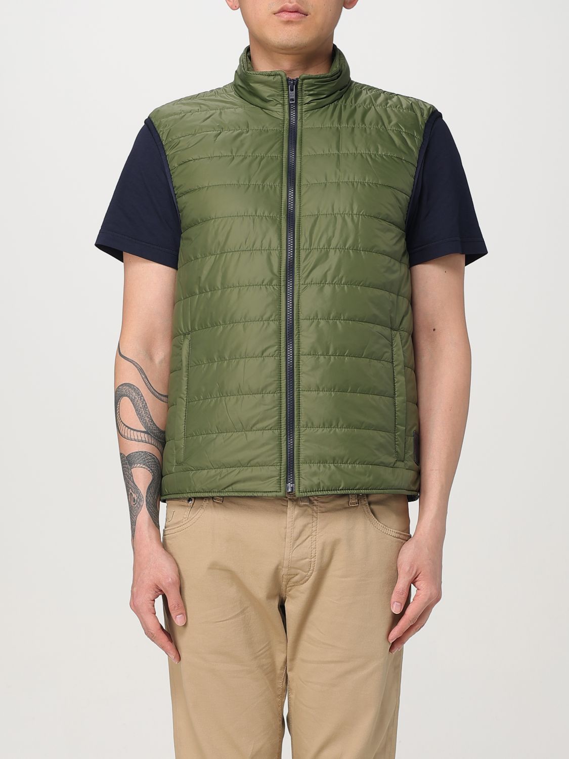 Fay Suit Vest Men Color Green In Green