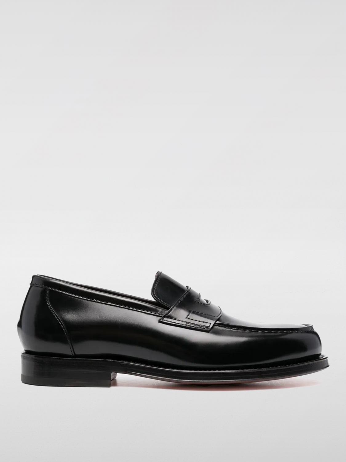 Santoni Loafers Men Color Black In Black