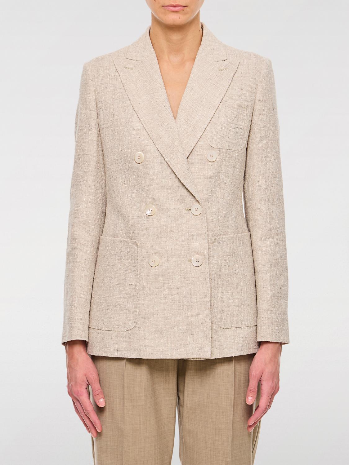 Shop Max Mara Blazer Woman Color Beige