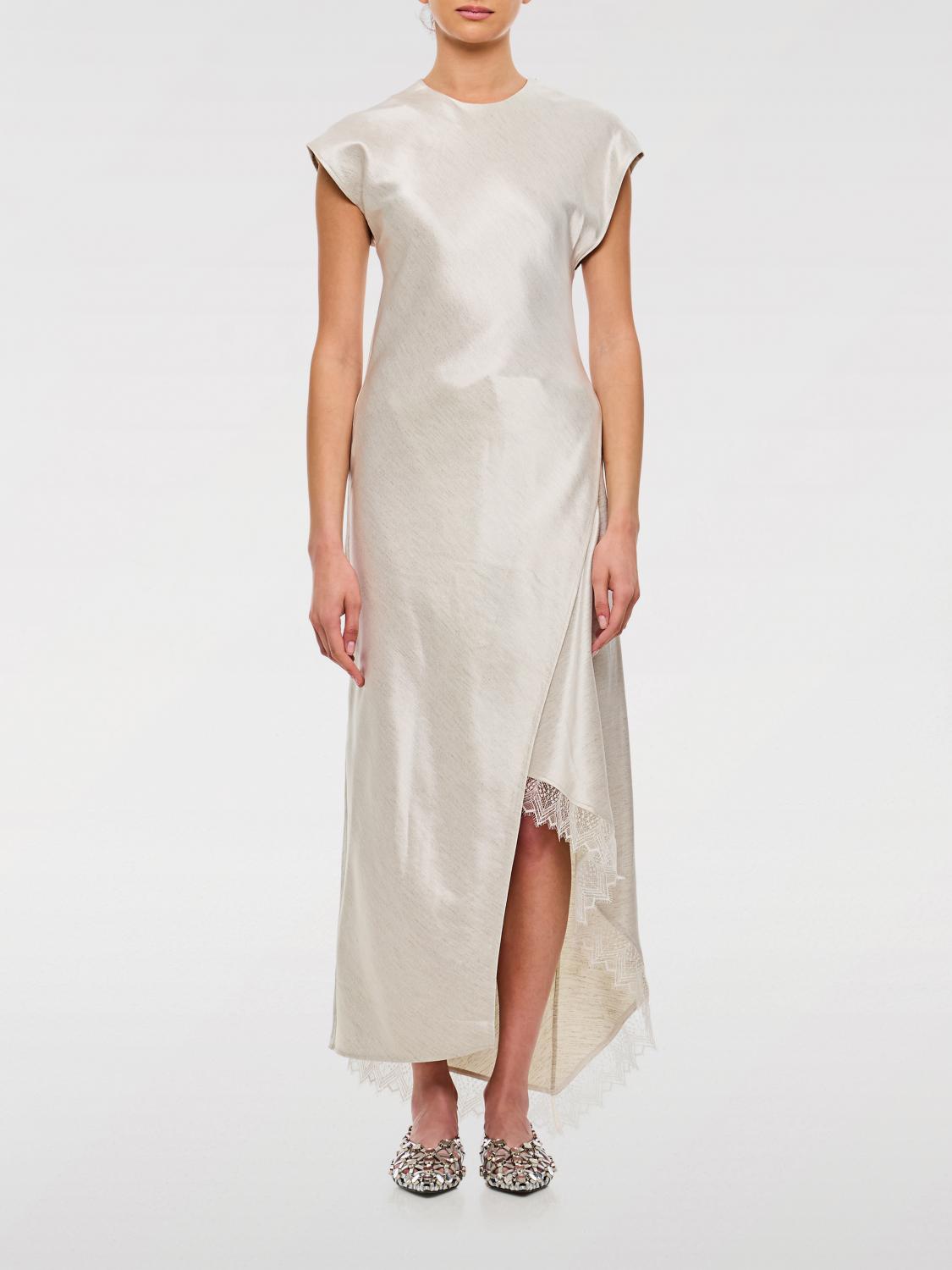 Jw Anderson Lace-trim Layered Maxi Dress In White
