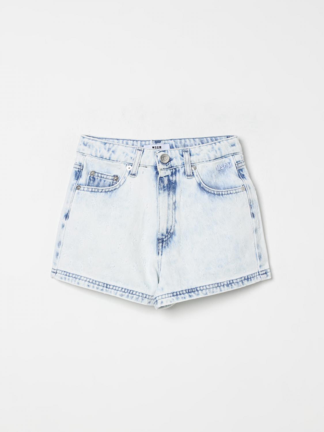 Msgm Short  Kids Kids Color Denim In Denim