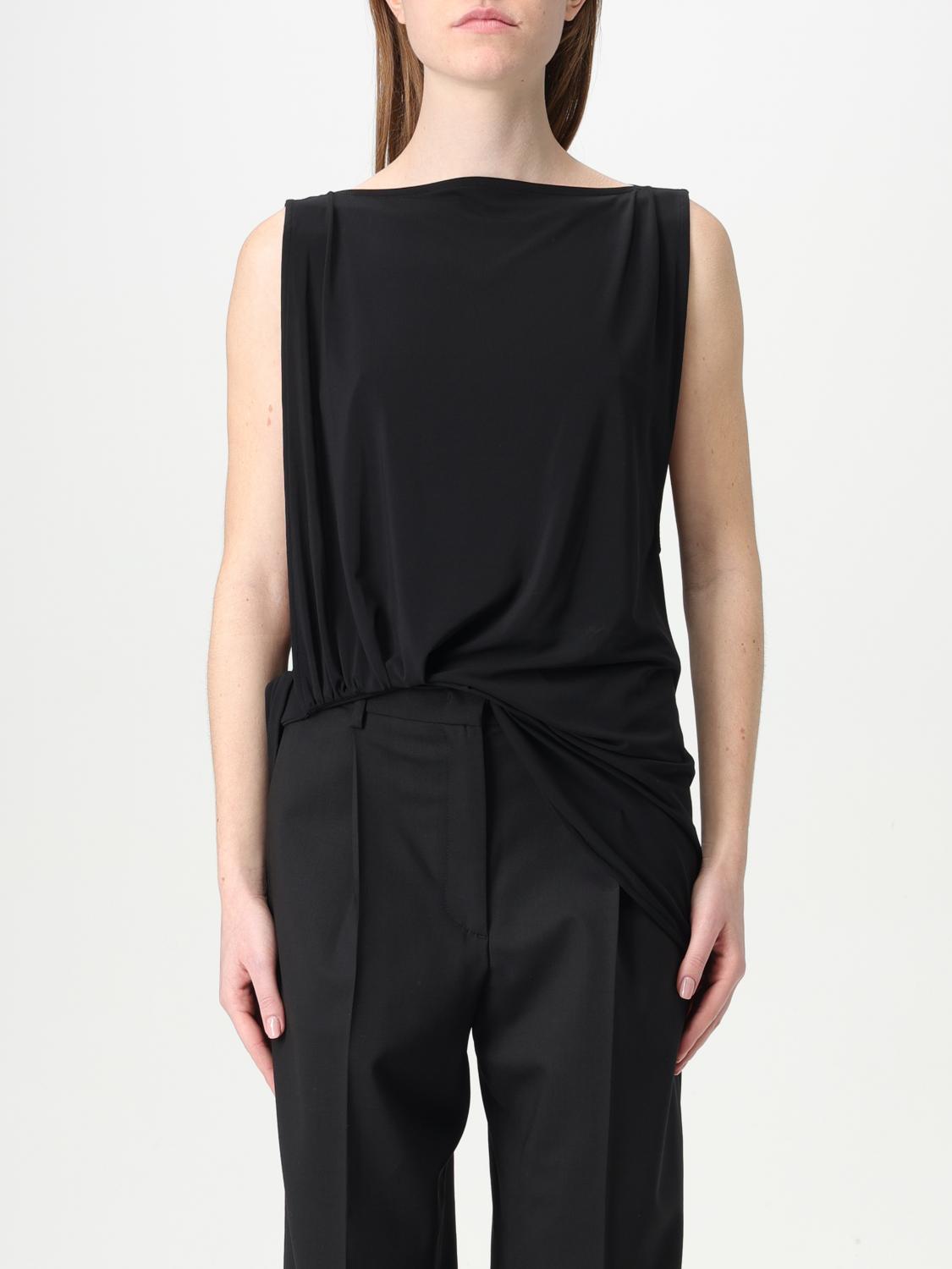 Jacquemus Le Haut Peplo Black Top With Square Neck And Cut-out On The Side In Viscose Blend Woman In Black