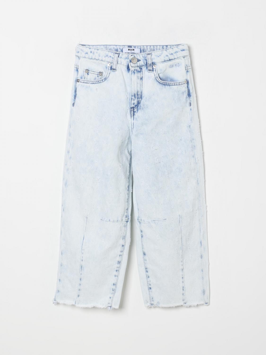 Shop Msgm Jeans  Kids Kids Color Denim