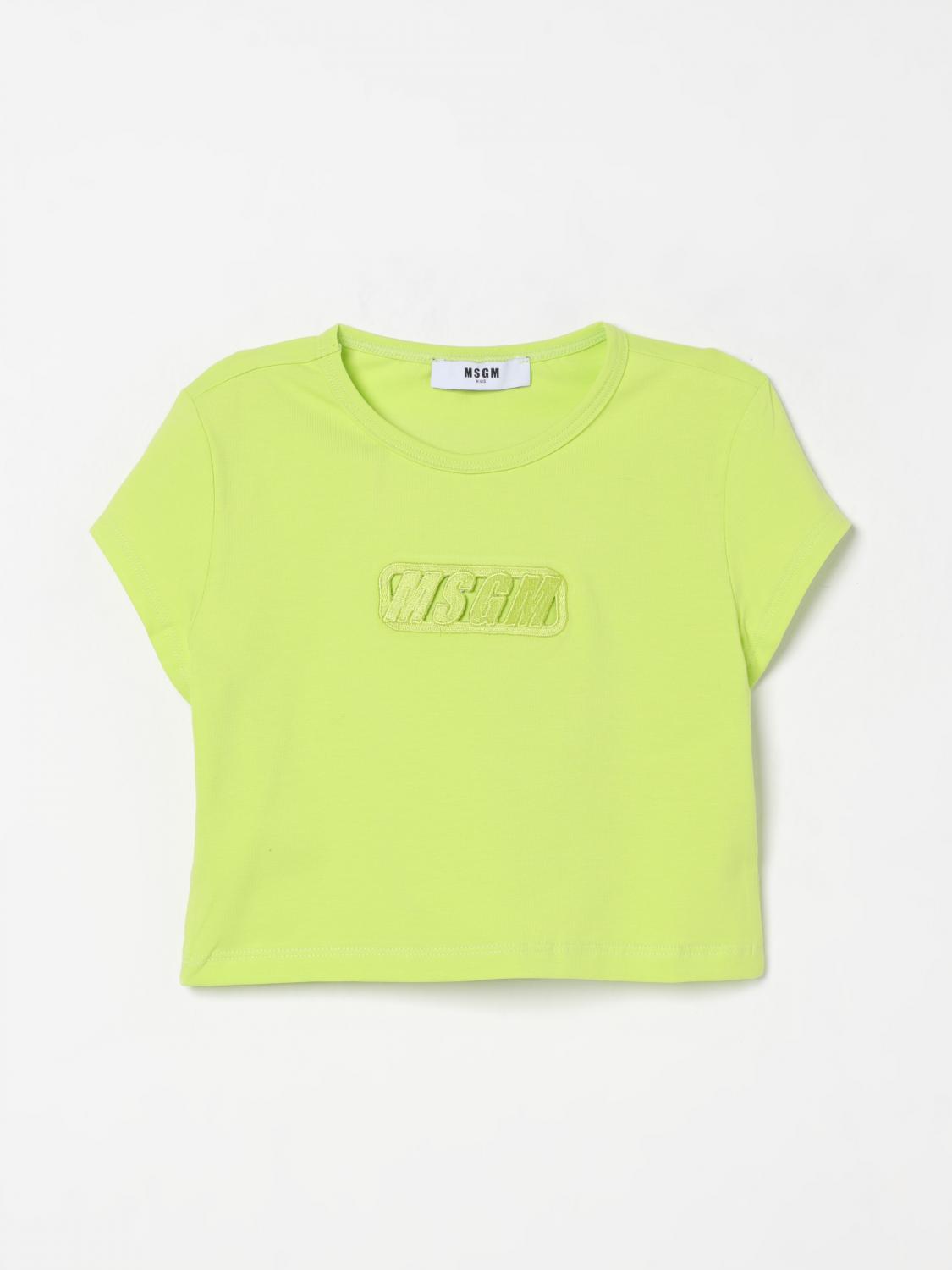 Msgm T-shirt  Kids Kids Color Lime In Lime