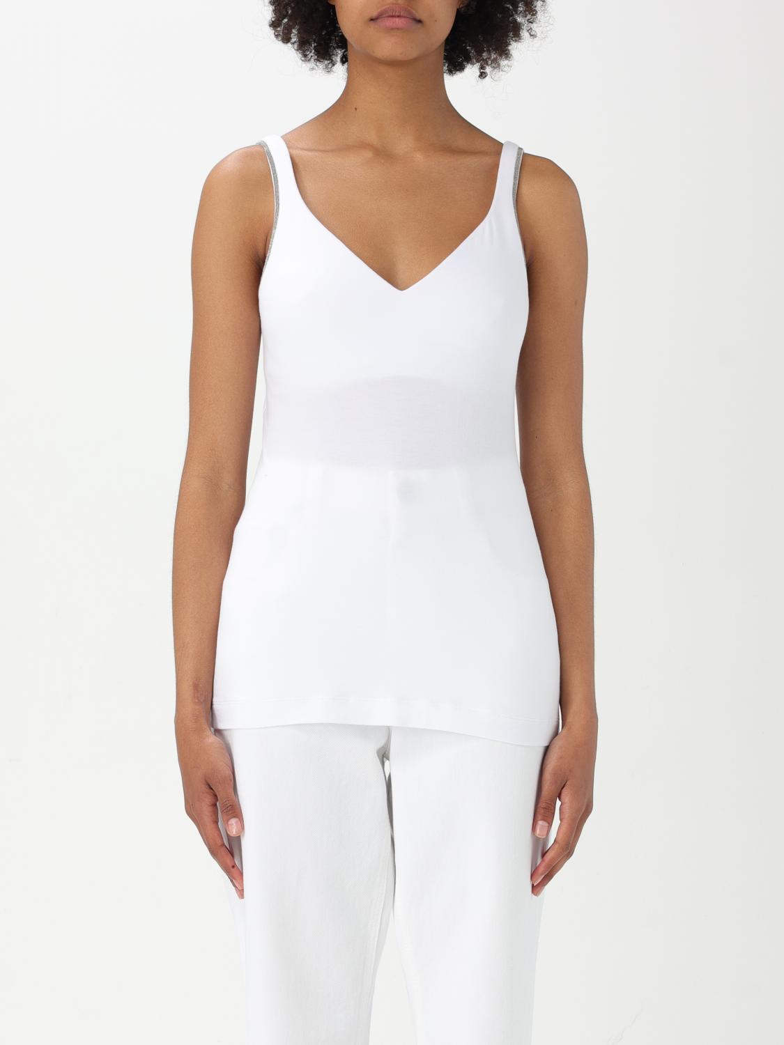 Brunello Cucinelli Top Woman Color White 1 In White 1