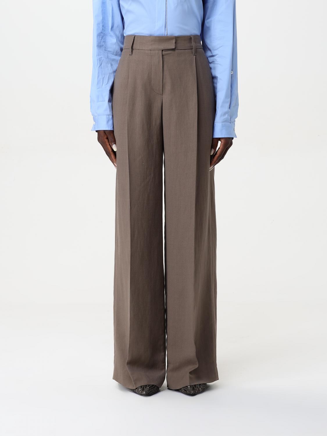 BRUNELLO CUCINELLI PANTS BRUNELLO CUCINELLI WOMAN COLOR COCOA G58112113
