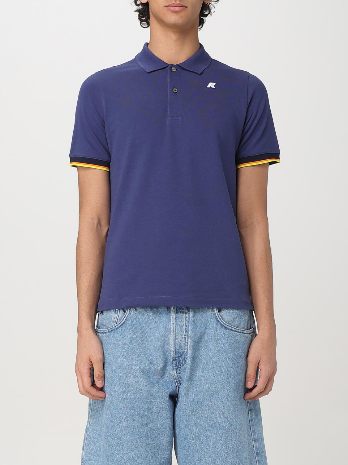 K-way Short-sleeved Polo Shirt Shirt In Blue 1