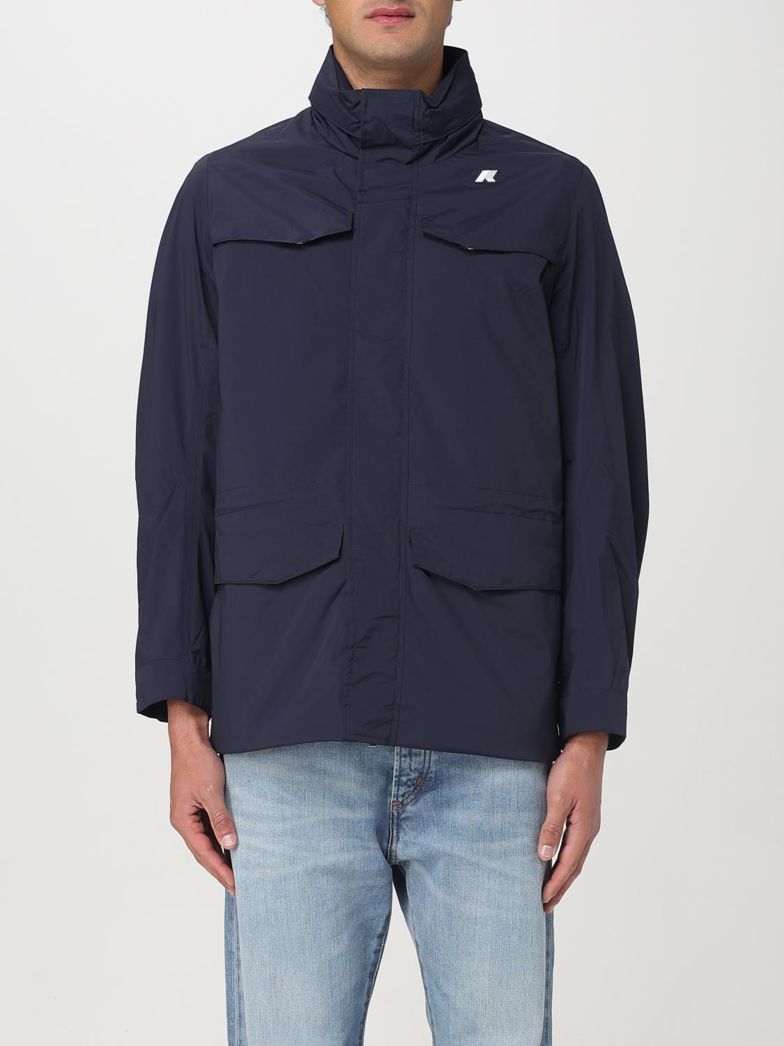 K-way Jacket  Men Color Blue In Blue