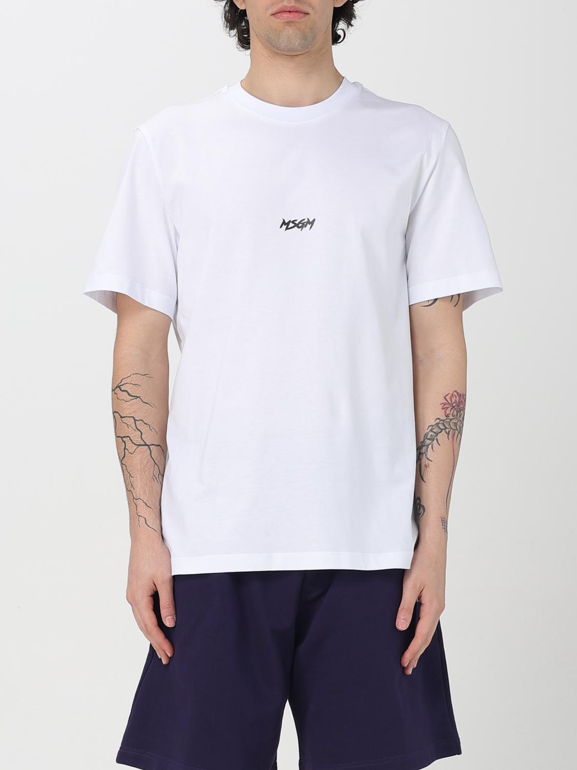 Msgm T-shirt Men Color White In White