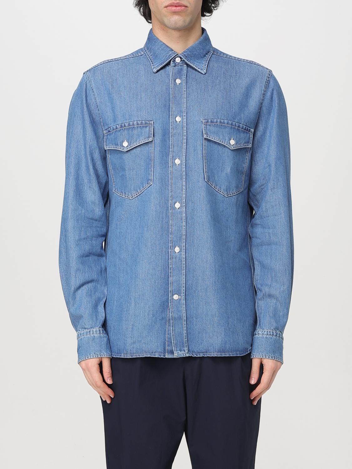 Tommy Hilfiger Shirt Men Color Denim In Denim