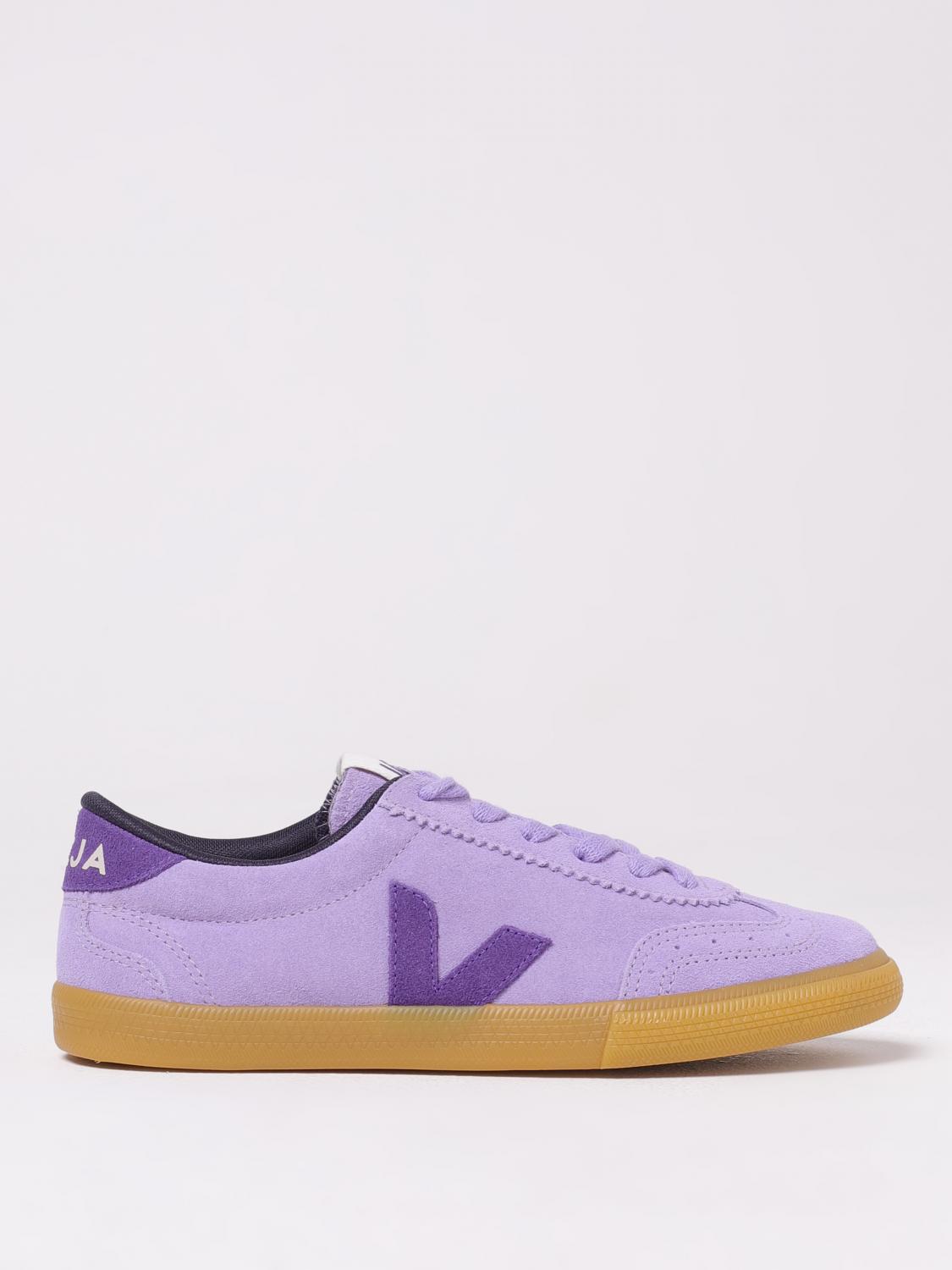 Veja Volley Sneakers In Viola Suede In Purple
