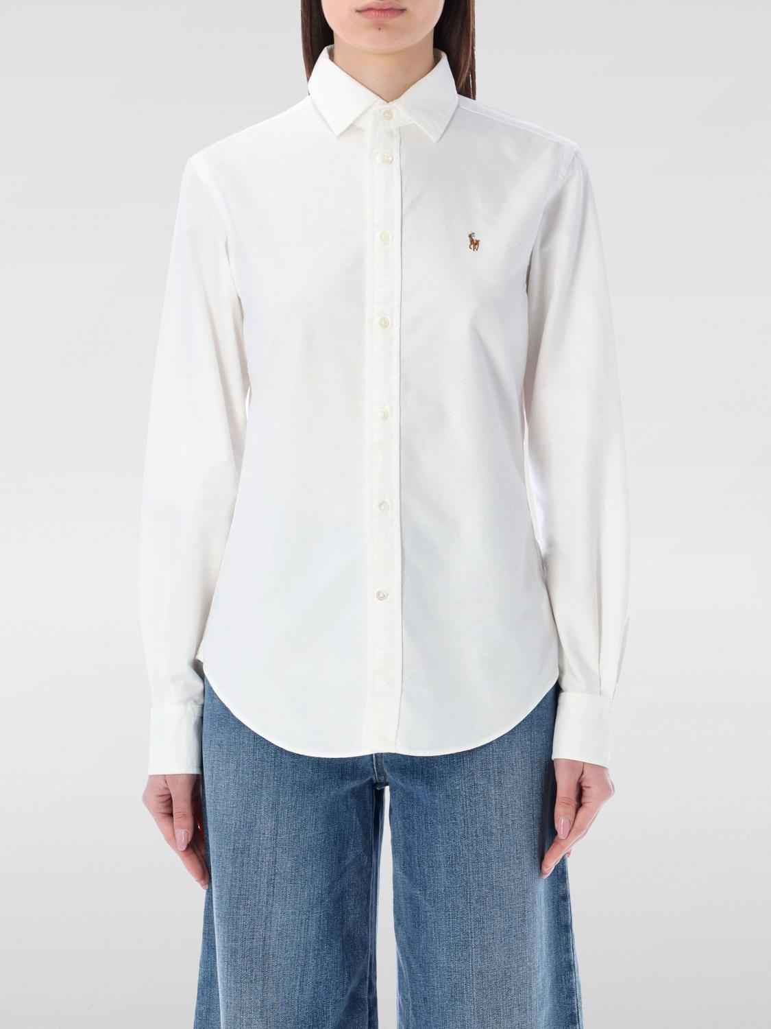 Polo Ralph Lauren Womens Logo-embroidered Short-sleeve Linen Shirt White Xs In White