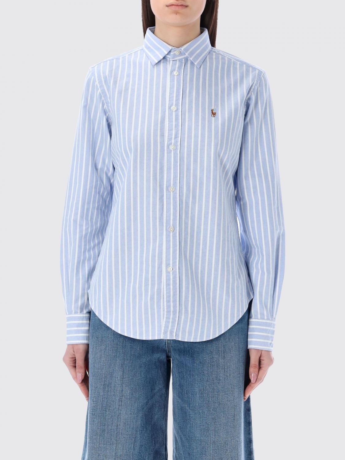 Shop Polo Ralph Lauren Shirt Woman Color Striped
