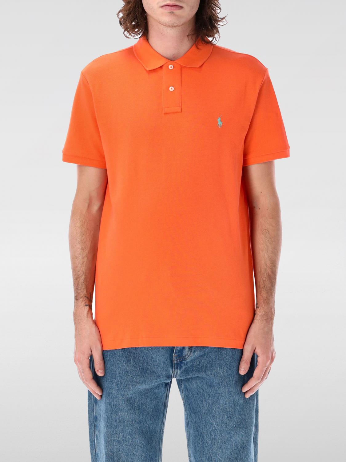 Polo Ralph Lauren Custon Slim Fit Polo Shirt In Orange