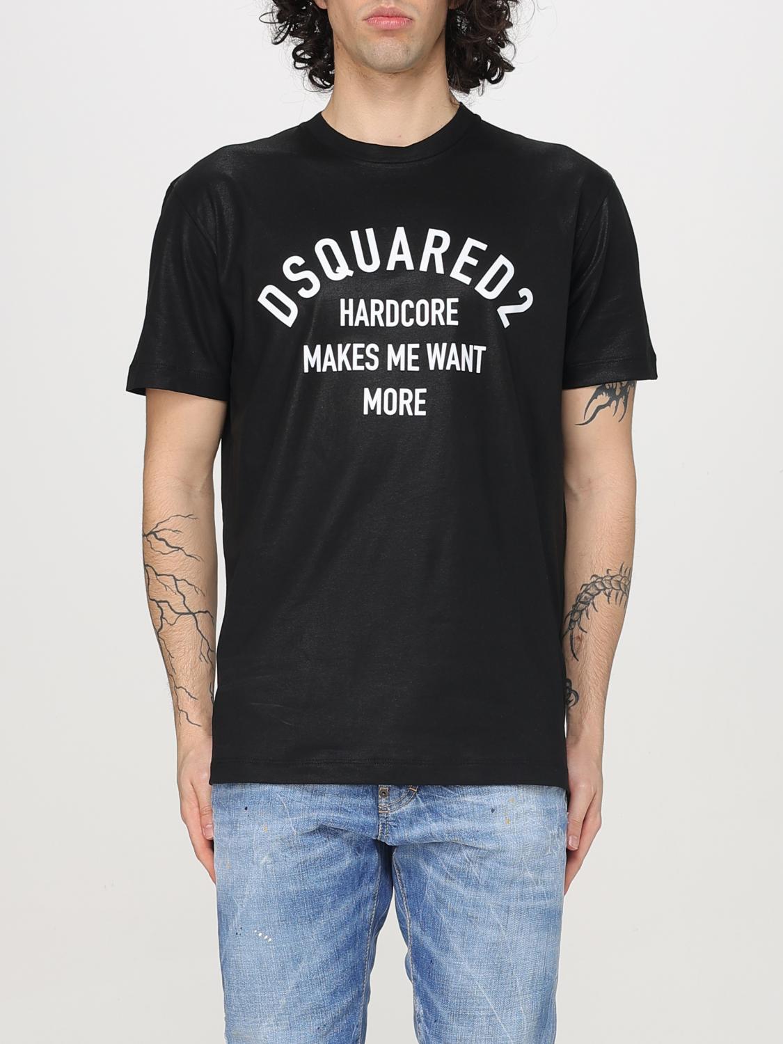 Dsquared2 Men's Cotton Clothing T-shirts In Black
