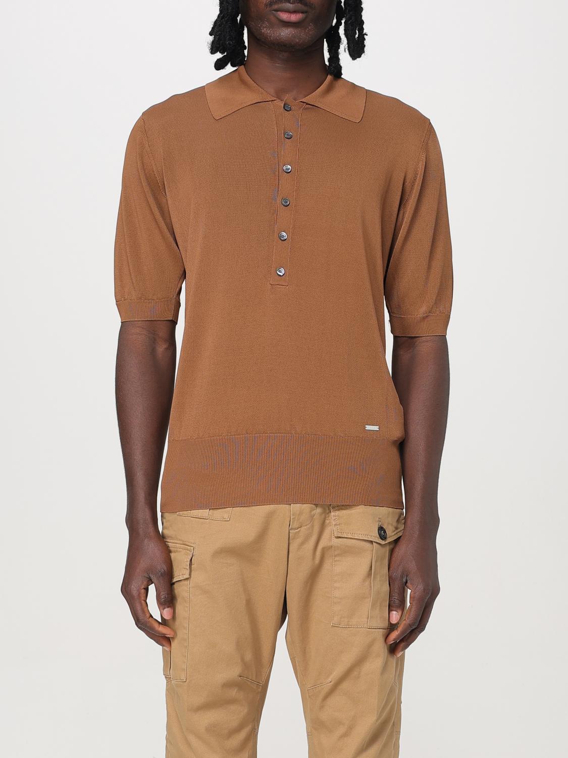 Polo Shirt DSQUARED2 Men color Brown