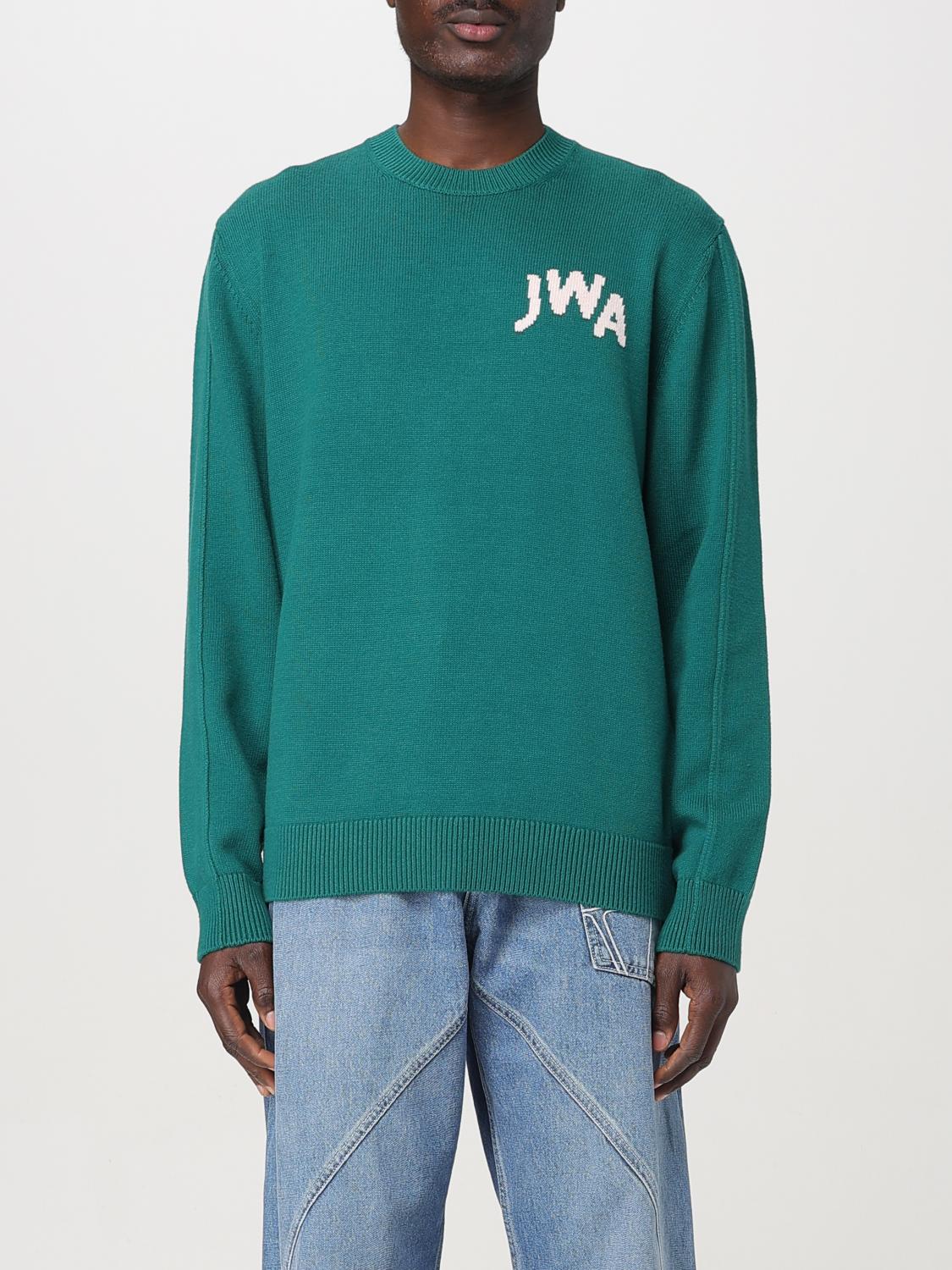 Jw Anderson Jwa Crew Neck Sweater In Green