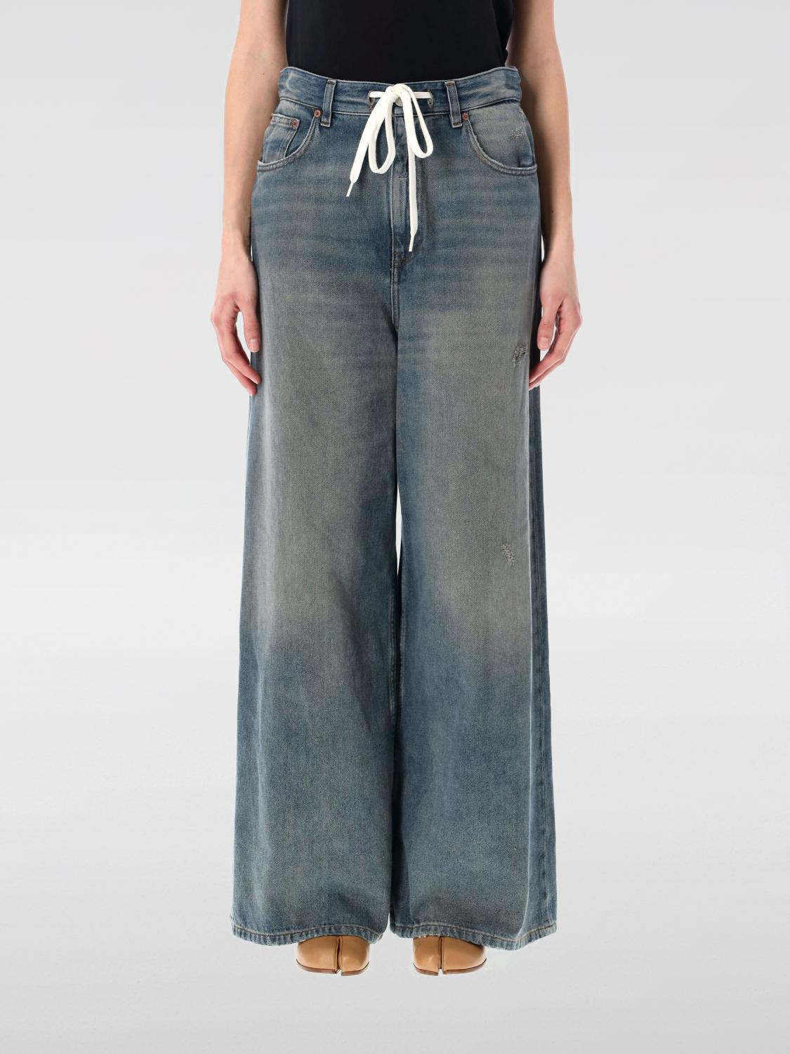 Shop Mm6 Maison Margiela Jeans Woman Color Gnawed Blue