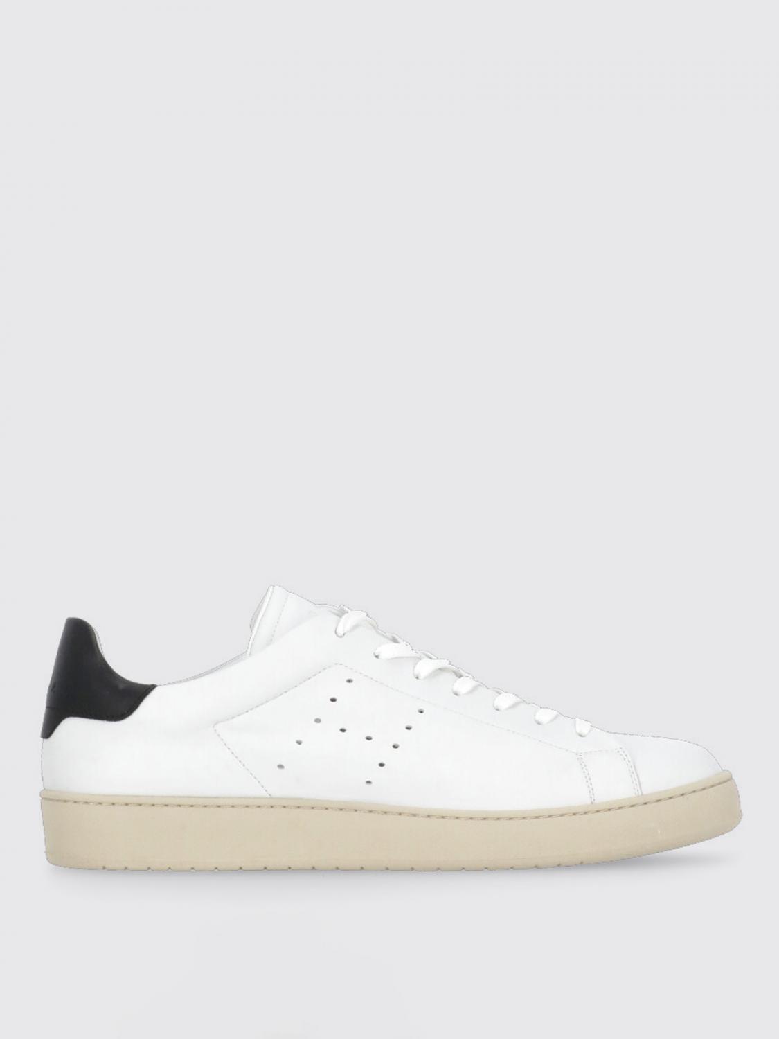 Hogan Leather Sneakers With Perforated Round Toe In White 1