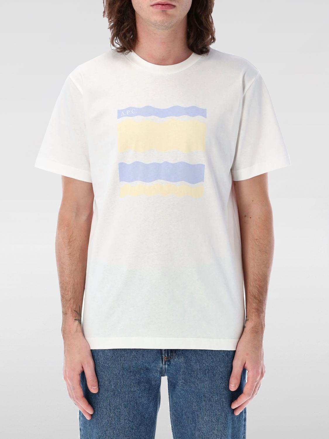 Apc Jersey Coton Graphic T-shirt In Weiss
