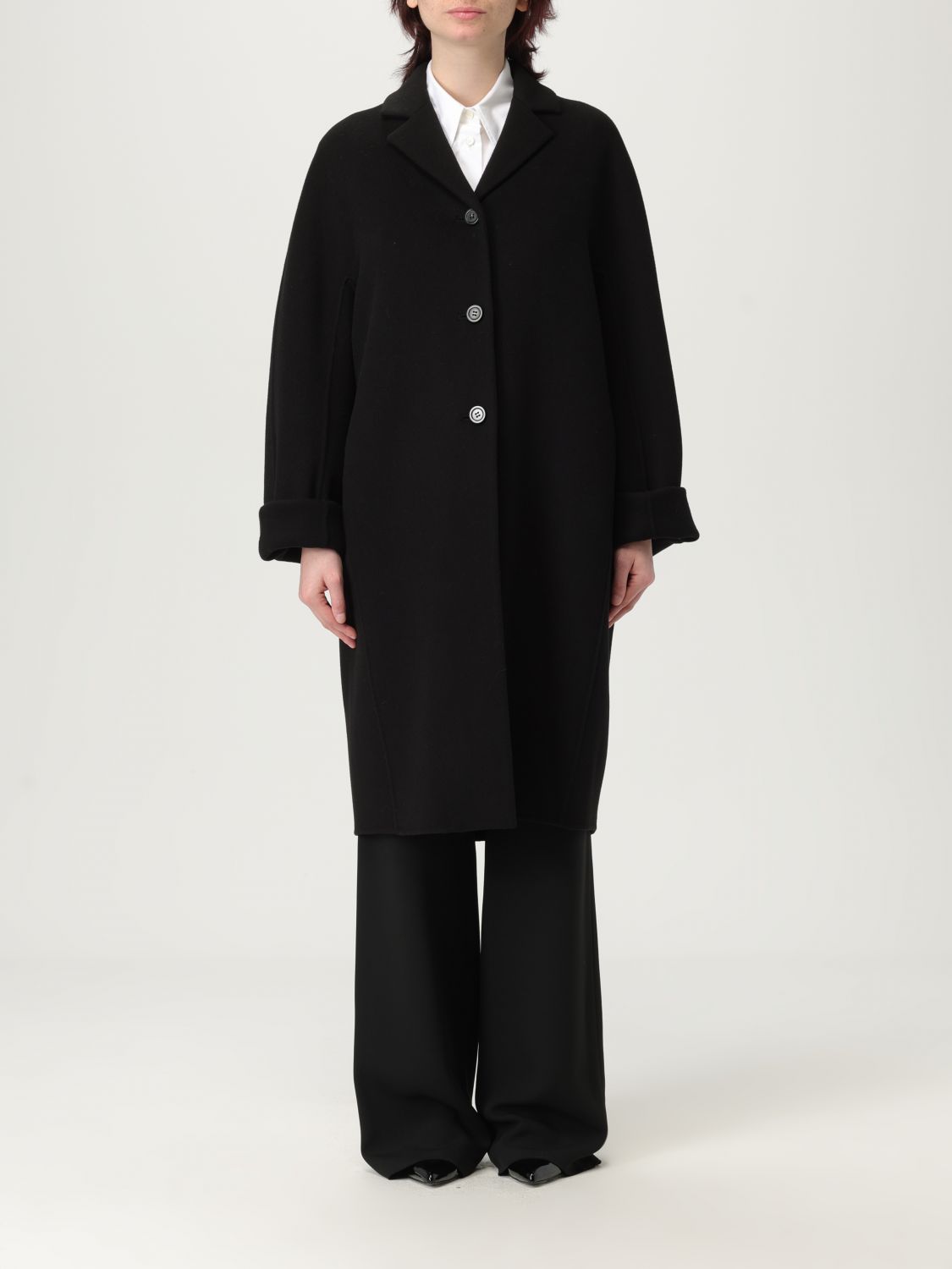 Sportmax Andria' Black Wool Coat