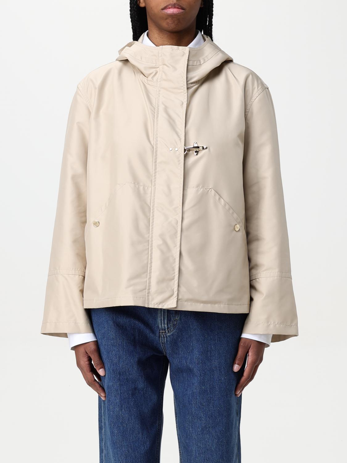 Fay Waterproof Short Parka Jacket In Sand
