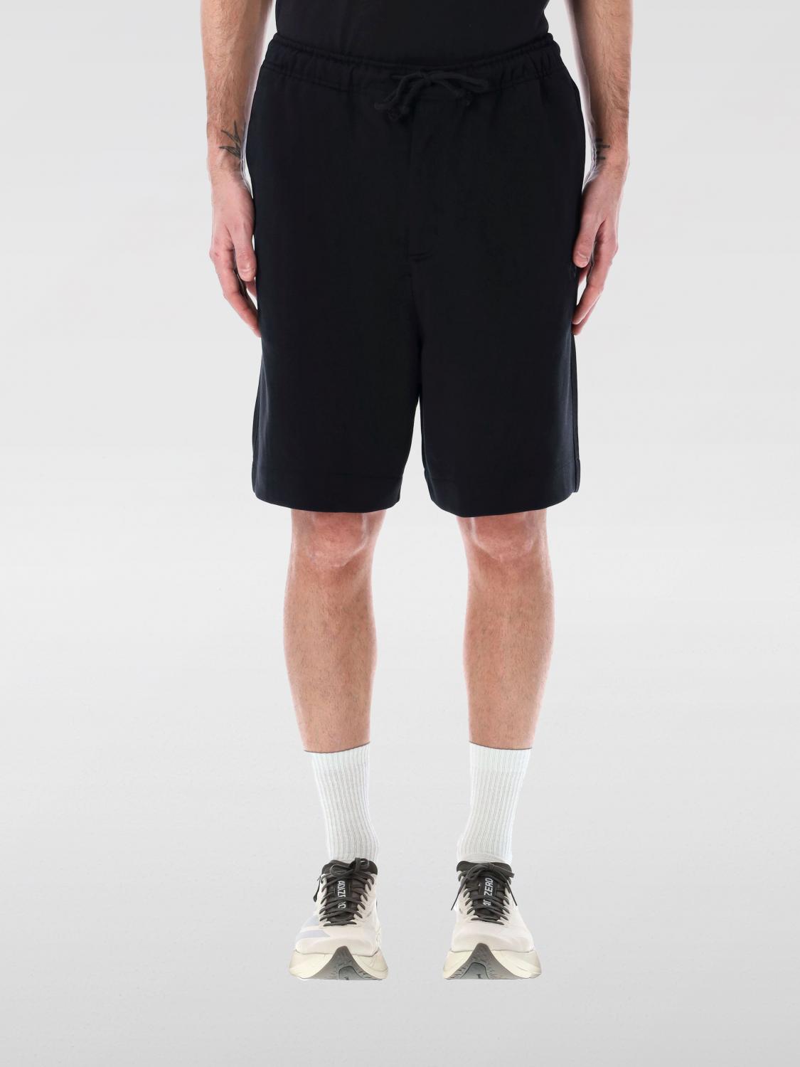 Y-3 Black French Terry Shorts With Functional Pockets In Schwarz