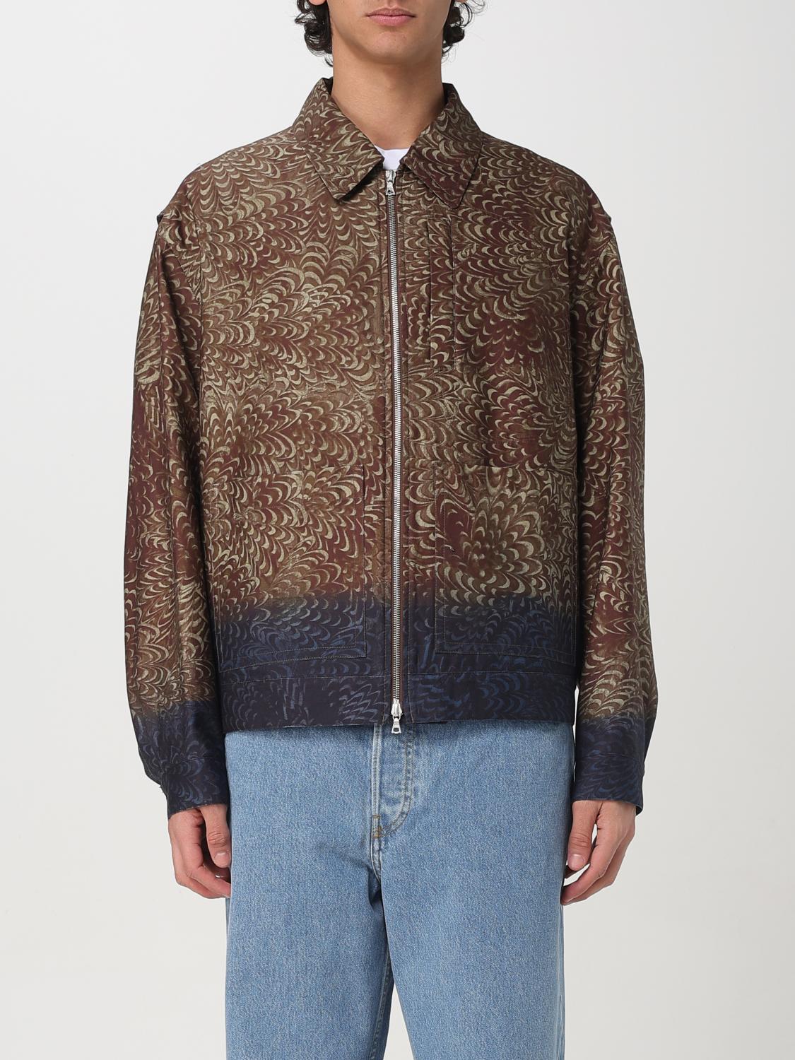 Dries Van Noten Blazer Patterned Multiple Pockets In Brown