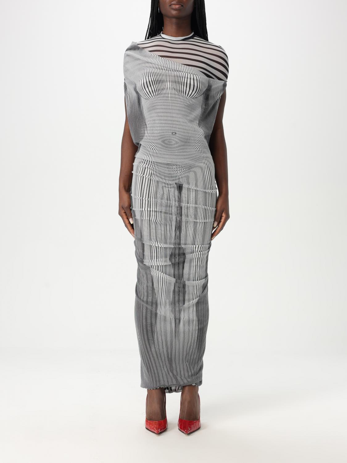 Shop Jean Paul Gaultier Dress  Woman Color White