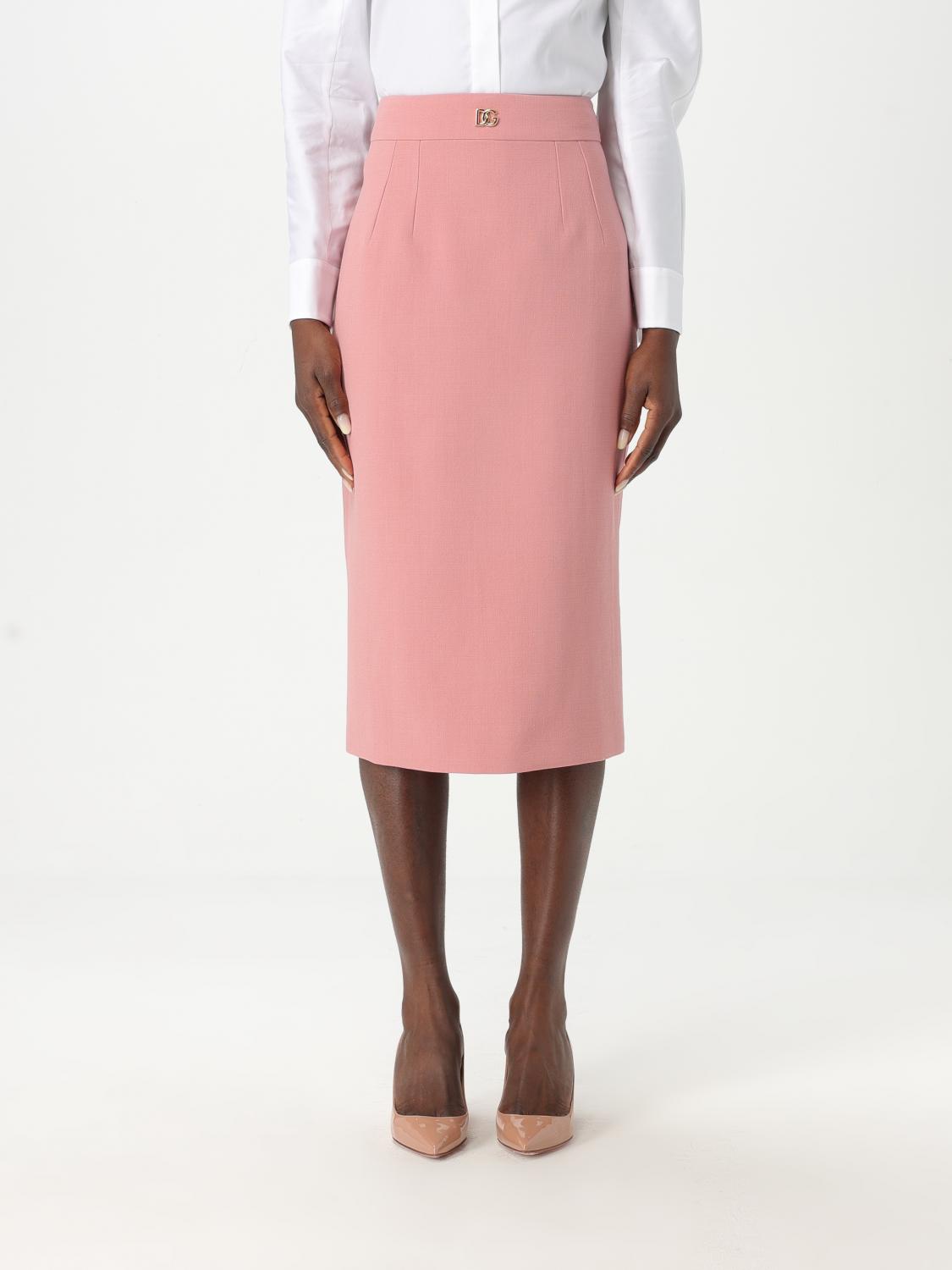 Dolce & Gabbana Midi Pencil Skirt In Pink