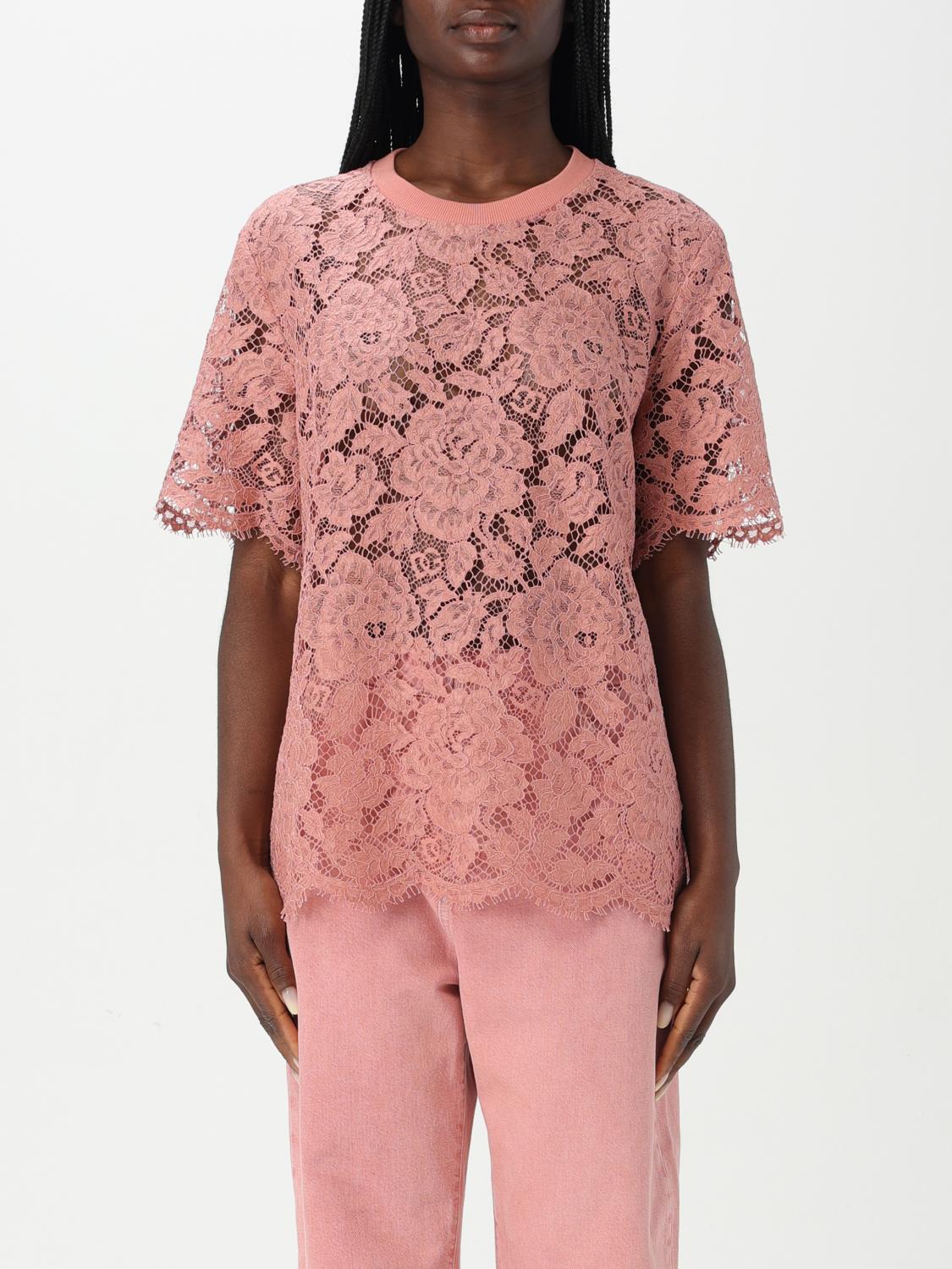 Dolce & Gabbana Dolce&gabbana Pink Lace T Shirt In Pink