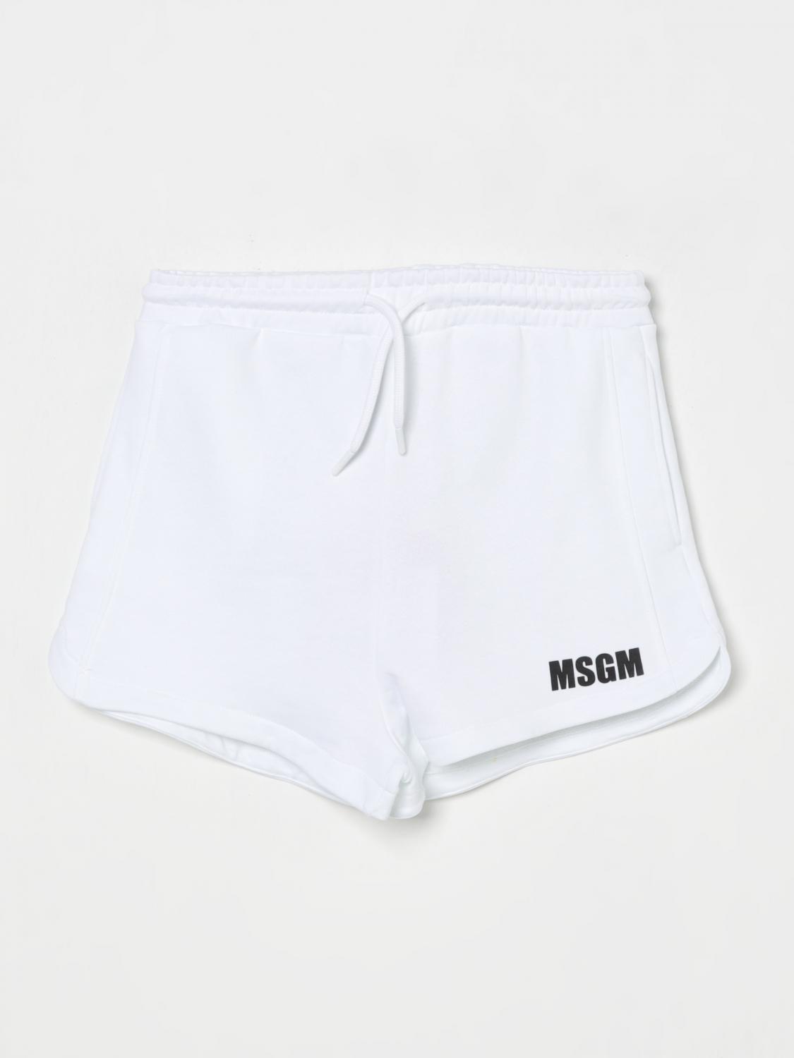 Shop Msgm Short Kids Kids Color White