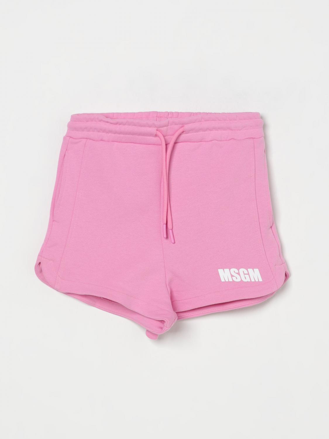 MSGM KIDS Shorts Kids color Pink　MSGM KIDS ショーツ キッズカラー ピンク MSGM