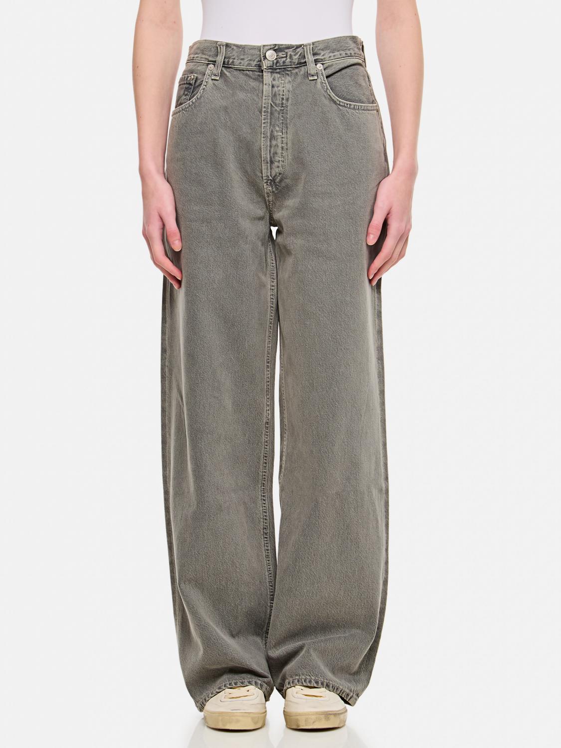 Agolde Grey High-waisted Jeans In Grey