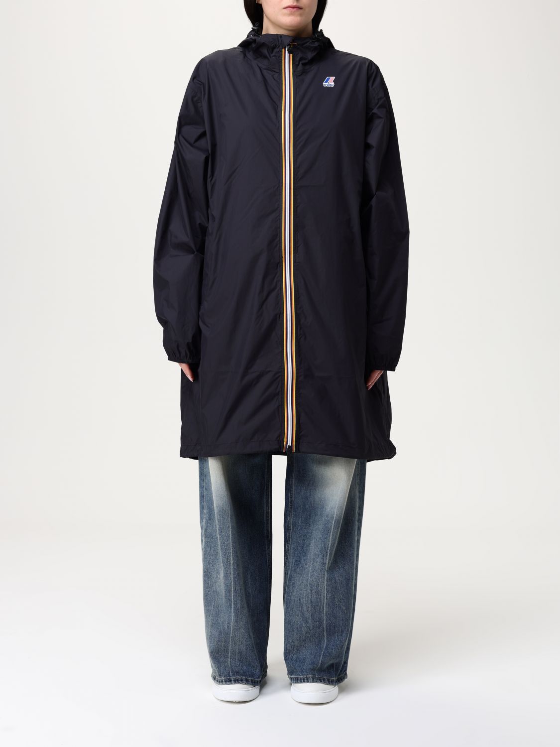 K-way Coat Woman Color Black In Black
