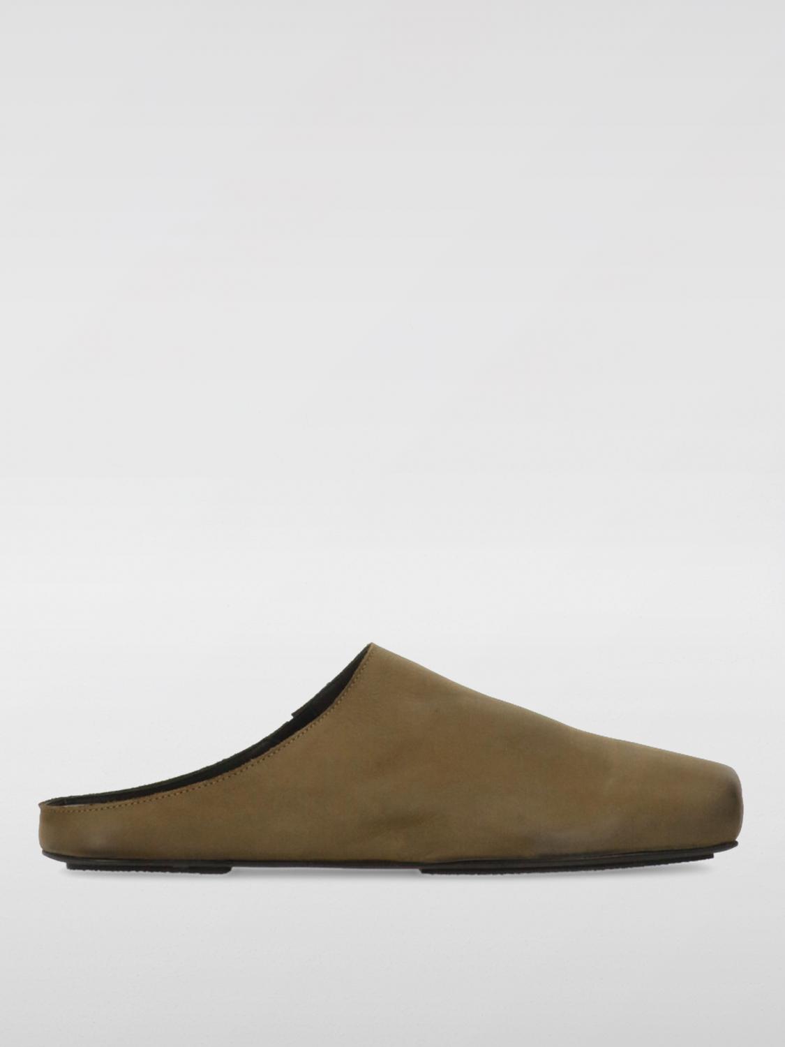Uma Wang Square-toe Leather Mules In Green