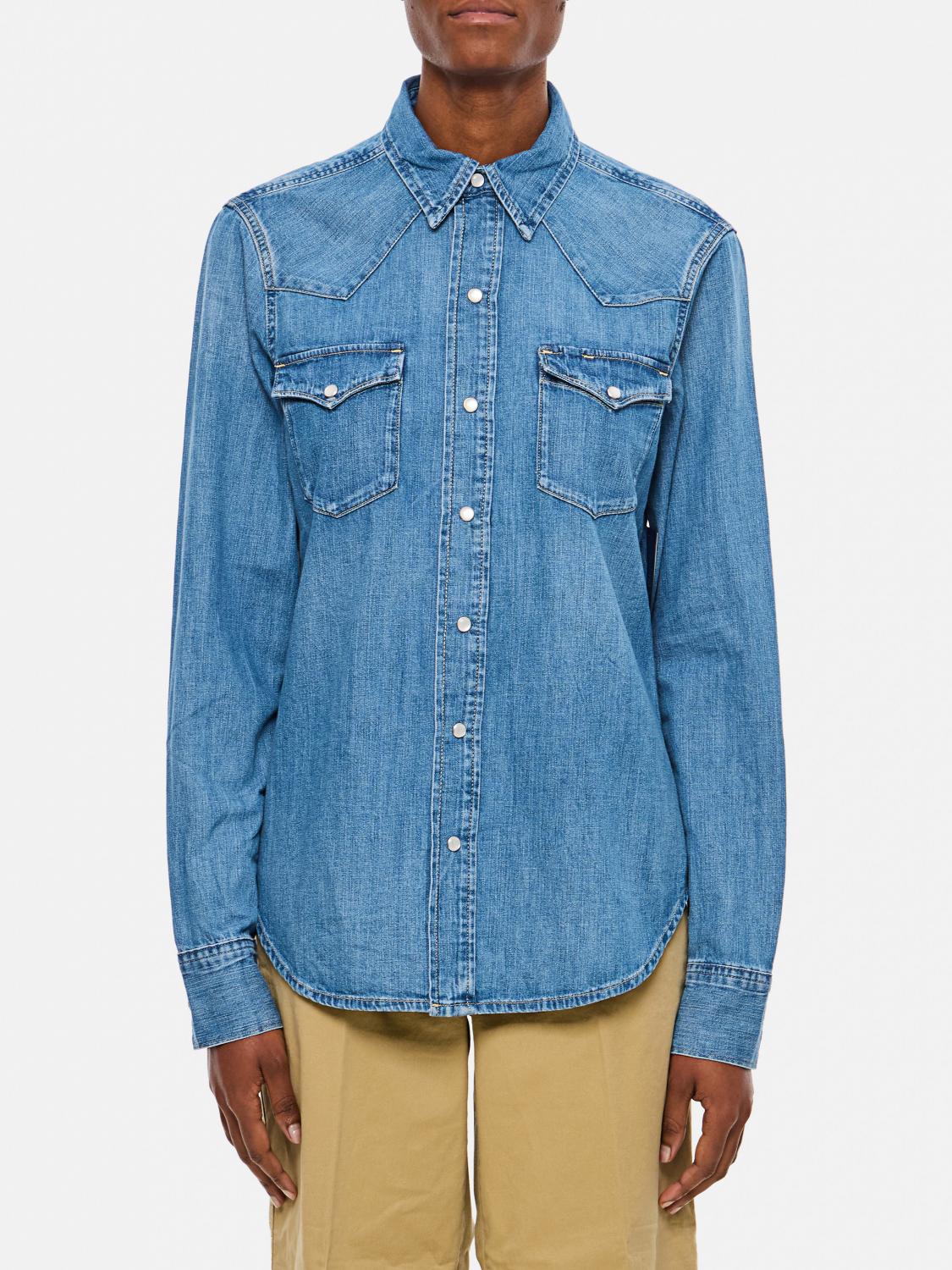 POLO RALPH LAUREN SHIRT POLO RALPH LAUREN WOMAN COLOR GNAWED BLUE G59144011