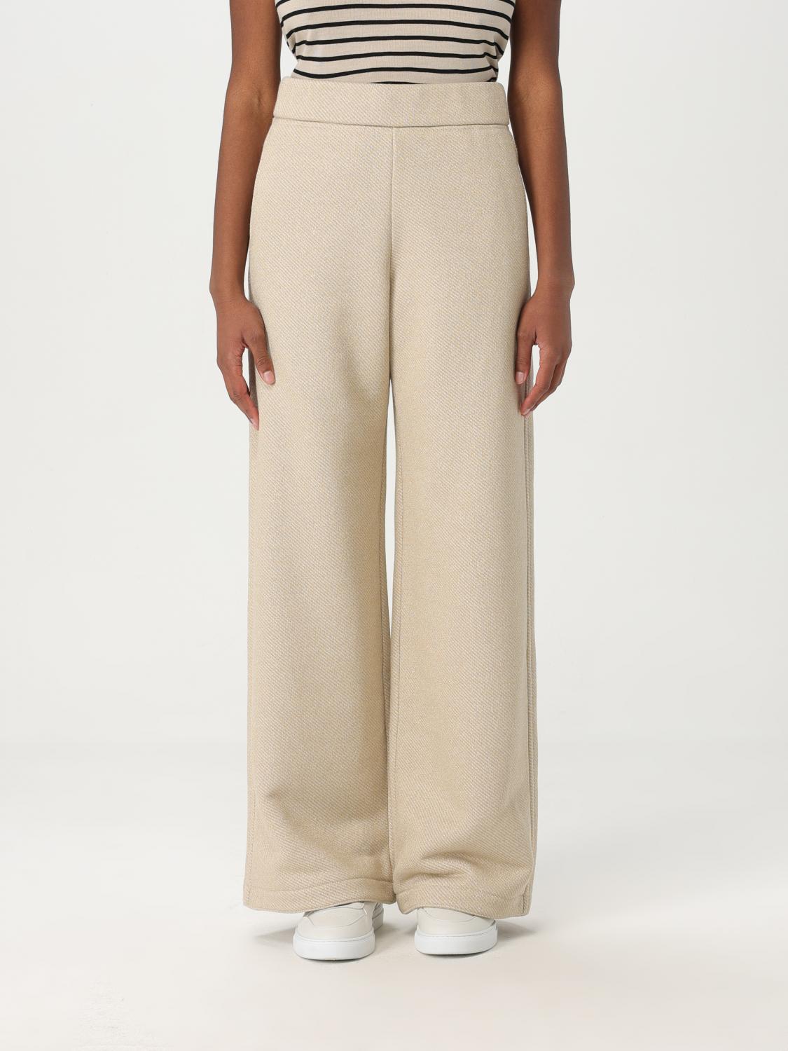 Shop Max Mara Pants Woman Color White In Weiss