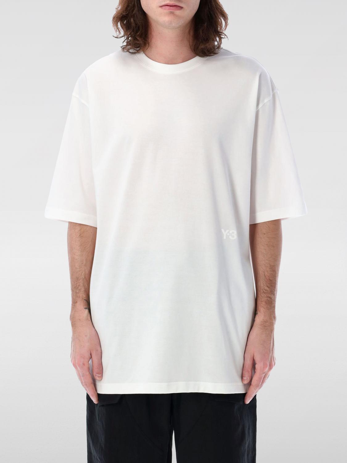 Y-3 Crewneck Graphic Print Oversize Short Sleeve T-shirt In White